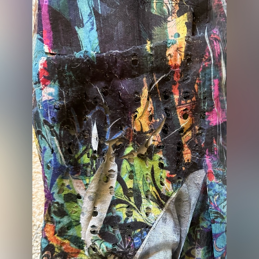 CLEARANCE Anthropologie Multicolor Sheer Top NWOT - Picture 11 of 12